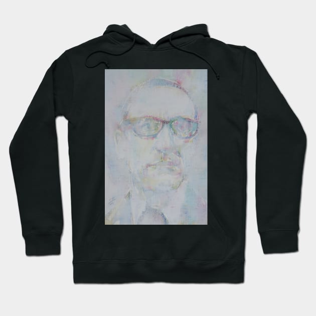 WILLIAM S. BURROUGHS watercolor and acryliic portrait Hoodie by lautir